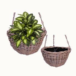 závěsný košík rattan Full Kubu pr35v 18cm