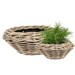 košík rattan "Amsterdam" Full Kubu pr24 v16cm