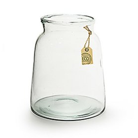 Eco glass vase 'eddy' h30 bd23/td17 cm