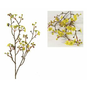 Umělá květina Prunus Jamasakura Vika žlutá 60cm