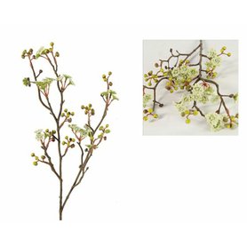 Umělá květina Prunus Jamasakura Vika bílá 60cm