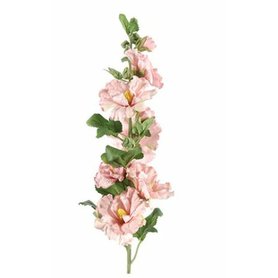 Umělá květina Althaea Rosea Kathi růžová 87cm